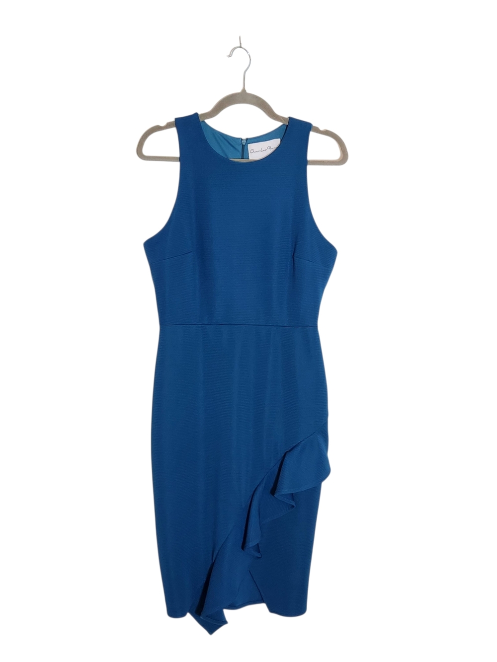 Charles Henry Blue Textured Sheath Dress Size Medium Wedding Guest Dress